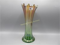Nwood 9.5" green Thin Rib vase