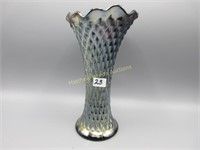 Nwood 8.75" purple Diamond Point vase