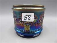 Fenton elec. blue Orange Tree powder jar base