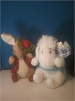 Group of two plush animals one is from the D