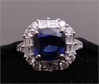 5.09ct. Sapphire Diamond Ring 14kt