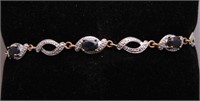 Genuine Sapphire & Diamond Bracelet