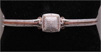 Large Diamond Bangle Bracelet