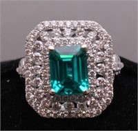 5.08ct. Emerald Diamond Ring 14kt