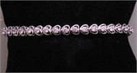 4ct. Created Pink Sapphire Tennis Bracelet