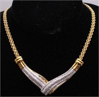 Large Diamond Baguette Necklace