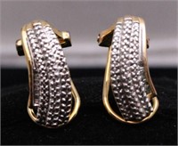 Large Diamond Baguette Earrings