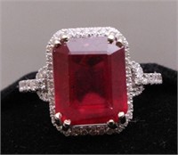 9.03ct. Ruby Diamond Ring 14k