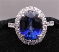 4.70ct. Sapphire Diamond Ring 14k
