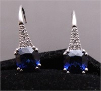 2ct. Created Sapphire Dinner Earrings