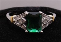 2ct. Elegant Created Emerald Dinner Ring