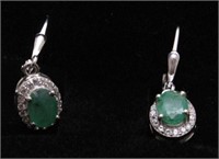 2.50ct. Genuine Emerald Earrings