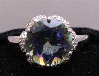3.01ct. Mystic Sapphire & Diamond Designer Ring