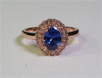 Oval Cut Sapphire Evening Ring