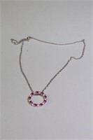 2.50ct. Created Ruby Evening Necklace