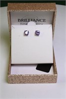 4ct. Created Lavender Sapphire Solitaire Earrings