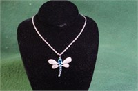Custom Dragonfly Blue Topaz Necklace