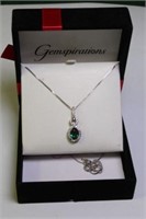 2ct. Created Emerald Necklace