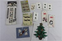 Animal Buttons & Christmas Appliques