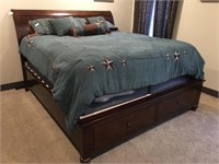 Cherry King Bed (Bedding & Linens Sell Next)
