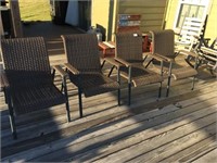 Set of (4) Aluminum  Patio Chairs