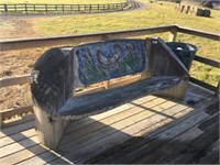 Cypress Carved Mallard Bench Seat ( 8' W x 36" T)