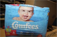1 PKG DIAPERS - COMFEES (36) (16-28 LBS)
