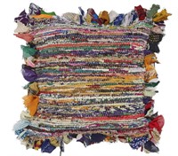Chindi Stripe Throw Pillow, 18" X 18", Multi