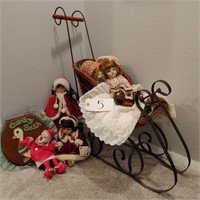 Stroller with Dolls, other dolls