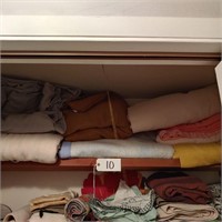 Blankets, Top Shelf of Linen Closet