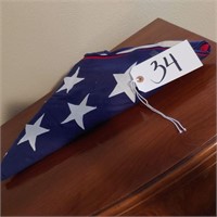 Folded American Flag, Fabric, 50 Star