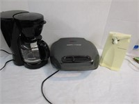 George Foreman Grill, Can Opener, & Coffee Maker