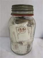 Bicentennial Quart Jar with Zinc Lid Full of