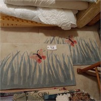 (2) Butterfly rugs