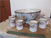 J.S. Germany Punch Bowl & 8 Cups