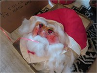 Vintage Santa Claus Mask, Wig & Beard