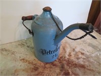 Vintage 2 Liter Enamelware Petroleum Can
