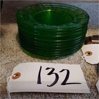 Green Depression Glass Pie Plates