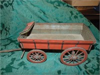 Tin Litho Farm Wagon Toy