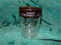 Chrisman ILL. Ruby Flash Souvenir Glass