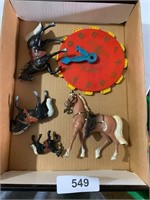 Vintage Toy Clock & Horses