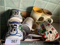 Mugs & Christmas Bowl