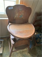 Wood Child High Chair