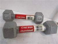 Pair of 5 lb Cast Iron Dumbbells - Pick up only