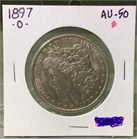 1897 O US Morgan silver dollar