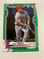 Mike Trout Numbered Green Insert