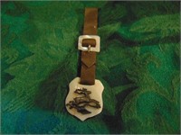 OLD John Deere Mother of Pearl Watch Fob