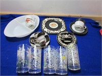 Job lot of glasses cup and saucers