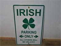 Irish Parking sign metal