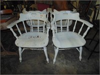 (4) Wooden Dining Chairs - Painted White
